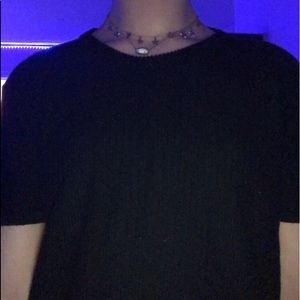 Brandy Melville Black Short Sleeve Sweater top